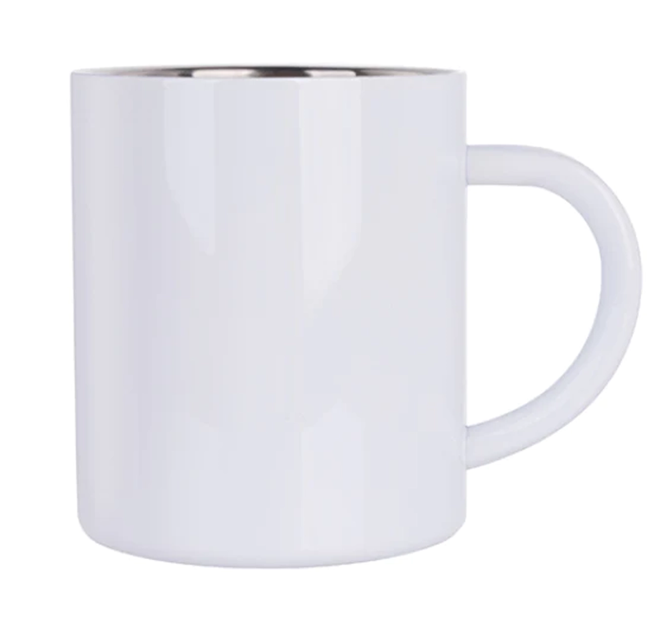 WHITE 300ml Steel Mug